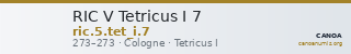 RIC V Tetricus I 7 — CANOA