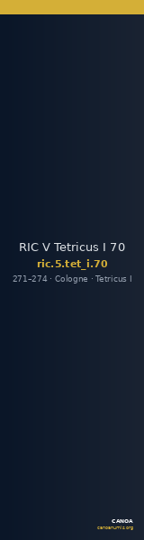 RIC V Tetricus I 70 — CANOA