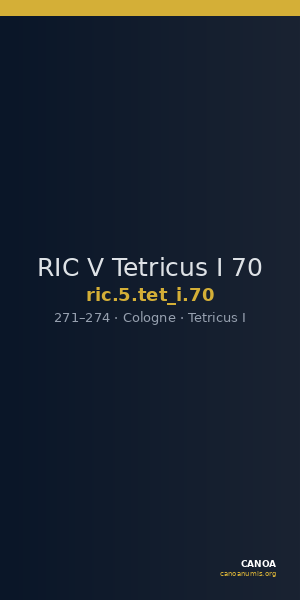 RIC V Tetricus I 70 — CANOA