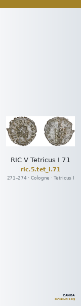 RIC V Tetricus I 71 — CANOA