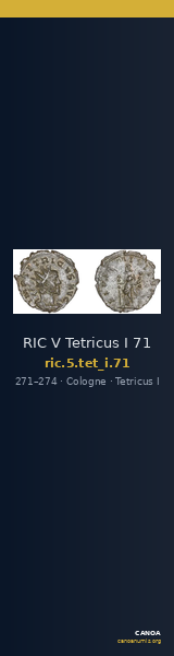 RIC V Tetricus I 71 — CANOA