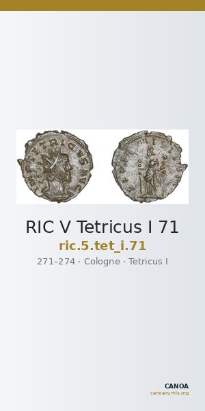 RIC V Tetricus I 71 — CANOA