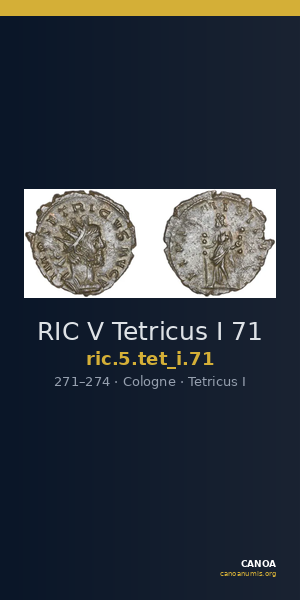 RIC V Tetricus I 71 — CANOA