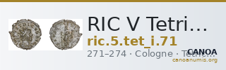 RIC V Tetricus I 71 — CANOA