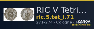 RIC V Tetricus I 71 — CANOA