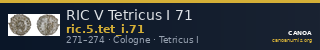 RIC V Tetricus I 71 — CANOA