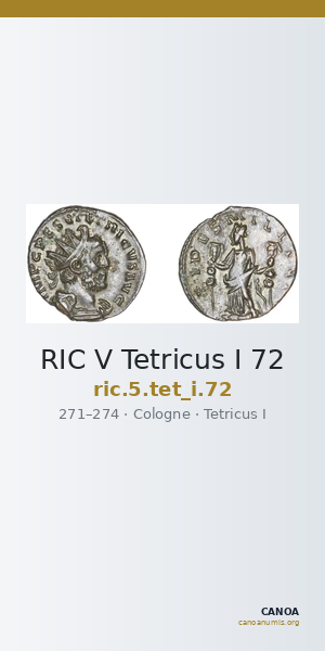 RIC V Tetricus I 72 — CANOA
