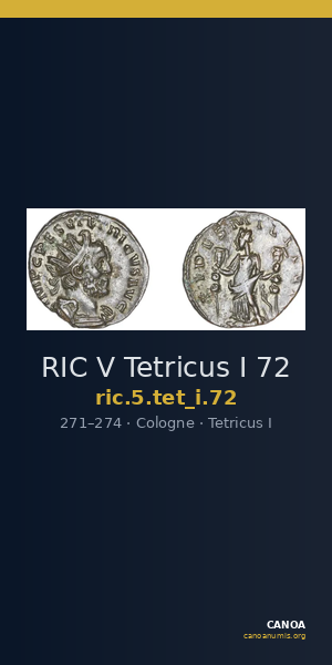 RIC V Tetricus I 72 — CANOA