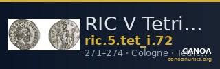 RIC V Tetricus I 72 — CANOA