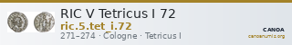 RIC V Tetricus I 72 — CANOA