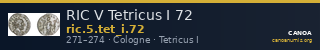 RIC V Tetricus I 72 — CANOA