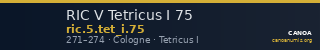 RIC V Tetricus I 75 — CANOA