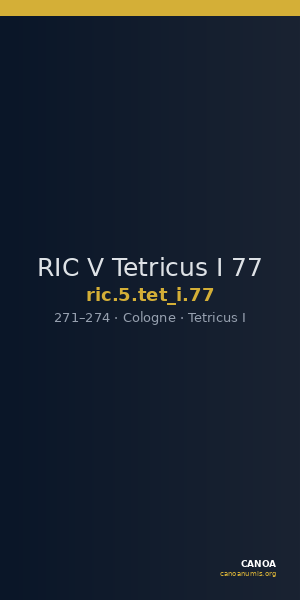 RIC V Tetricus I 77 — CANOA