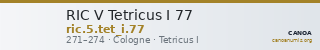 RIC V Tetricus I 77 — CANOA