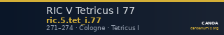 RIC V Tetricus I 77 — CANOA