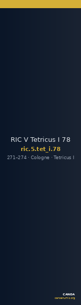 RIC V Tetricus I 78 — CANOA
