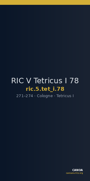 RIC V Tetricus I 78 — CANOA