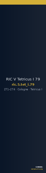 RIC V Tetricus I 79 — CANOA