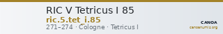 RIC V Tetricus I 85 — CANOA
