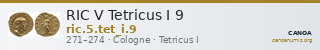 RIC V Tetricus I 9 — CANOA