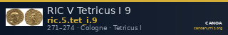 RIC V Tetricus I 9 — CANOA