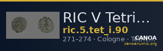RIC V Tetricus I 90 — CANOA