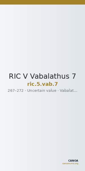 RIC V Vabalathus 7 — CANOA