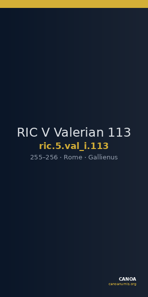 RIC V Valerian 113 — CANOA