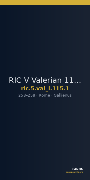 RIC V Valerian 115: Subtype 1 — CANOA