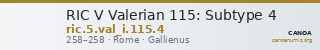RIC V Valerian 115: Subtype 4 — CANOA