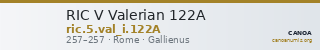 RIC V Valerian 122A — CANOA