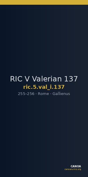 RIC V Valerian 137 — CANOA
