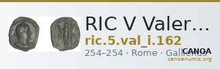 RIC V Valerian 162 — CANOA