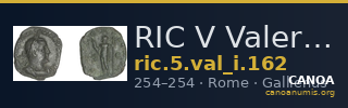 RIC V Valerian 162 — CANOA