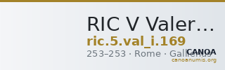 RIC V Valerian 169 — CANOA