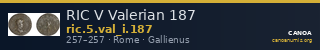 RIC V Valerian 187 — CANOA