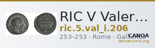 RIC V Valerian 206 — CANOA