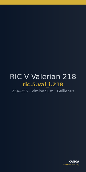 RIC V Valerian 218 — CANOA