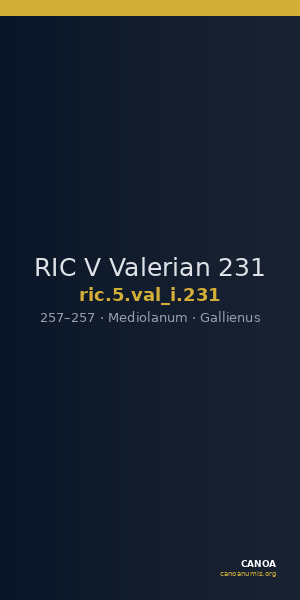 RIC V Valerian 231 — CANOA