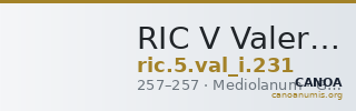 RIC V Valerian 231 — CANOA