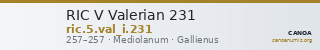 RIC V Valerian 231 — CANOA