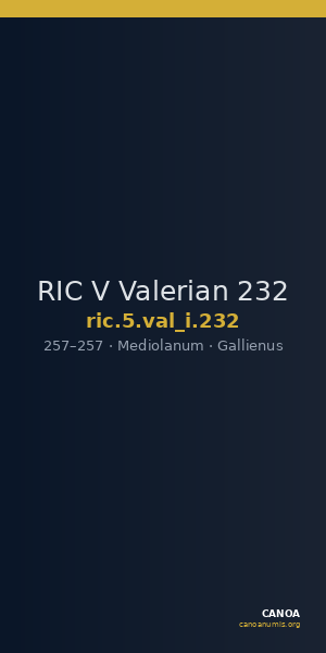RIC V Valerian 232 — CANOA