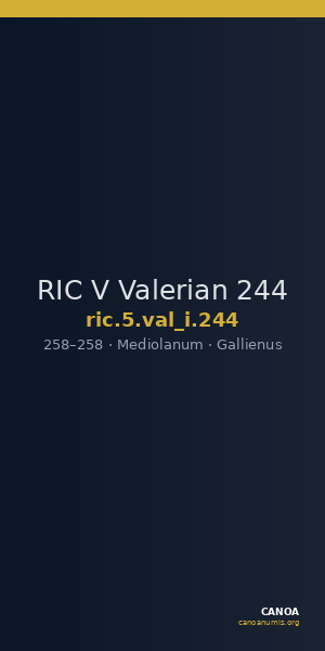 RIC V Valerian 244 — CANOA