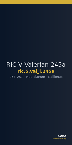 RIC V Valerian 245a — CANOA