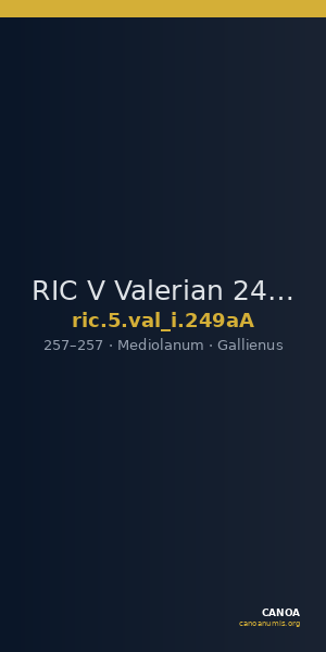 RIC V Valerian 249aA — CANOA