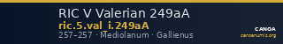 RIC V Valerian 249aA — CANOA