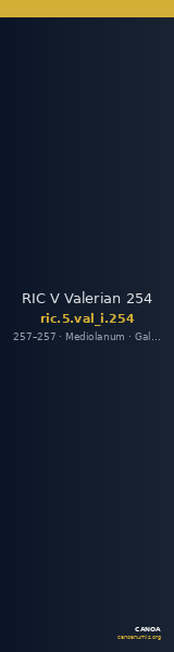 RIC V Valerian 254 — CANOA