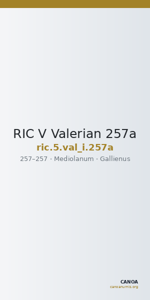 RIC V Valerian 257a — CANOA