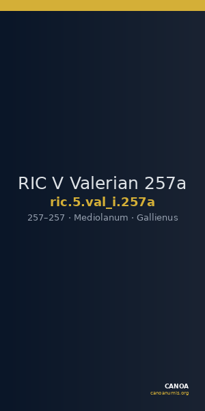 RIC V Valerian 257a — CANOA