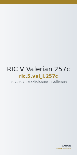 RIC V Valerian 257c — CANOA